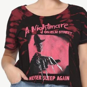 A Nightmare on Elm Street Freddy Krueger Claw Tie Dye Crop Plus Size T-Shirt